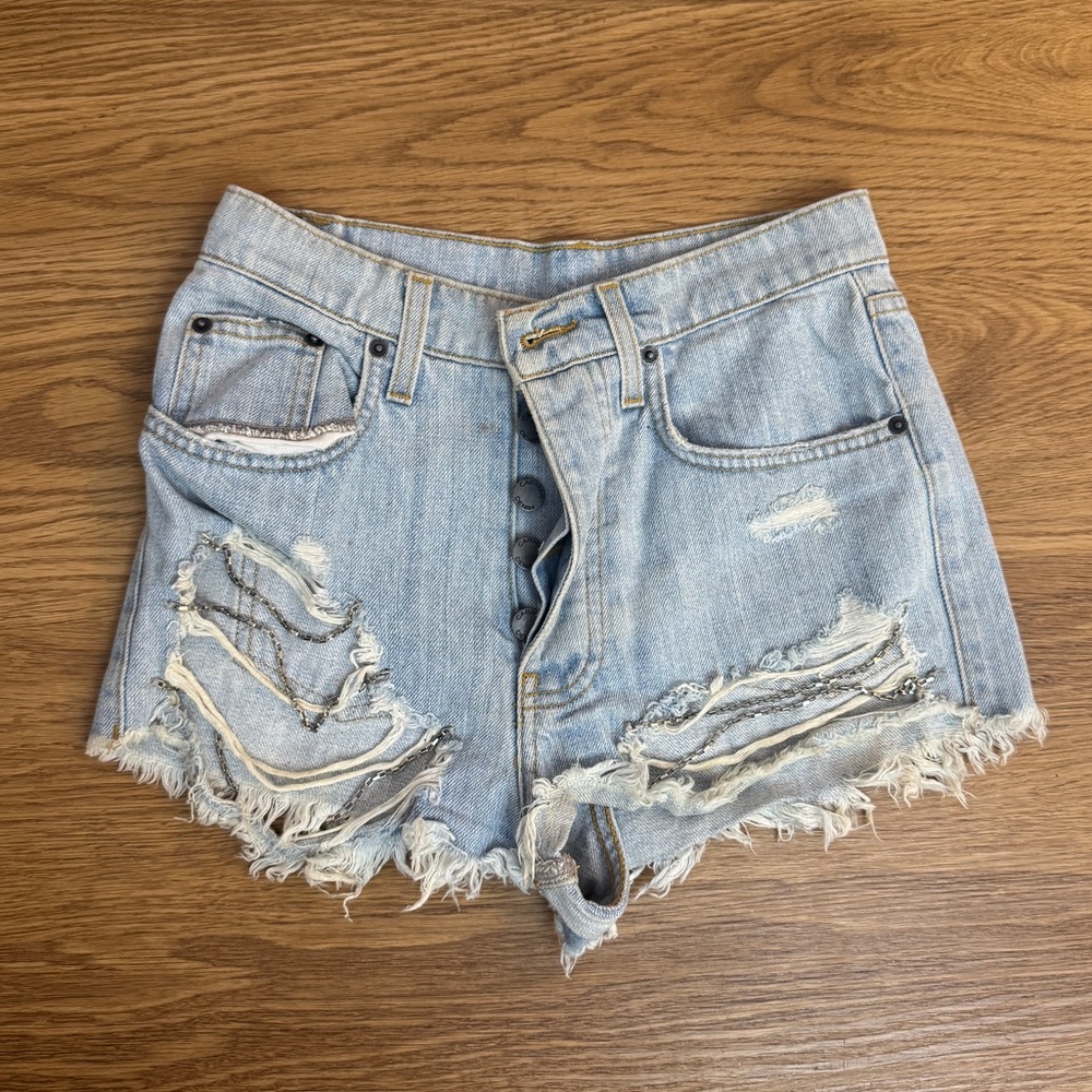 Carmar denim Jean shorts with chains